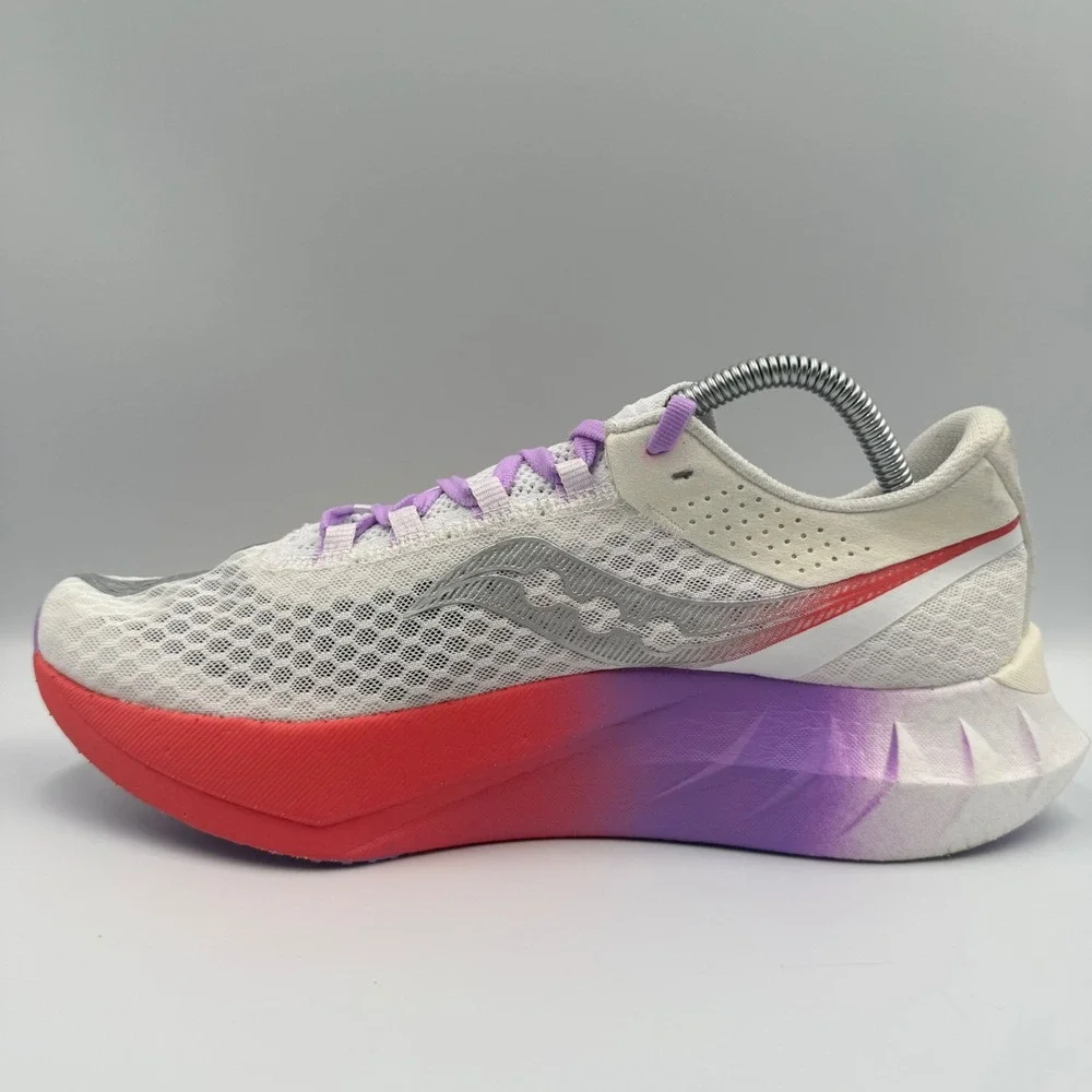 Saucony Endorphin Pro 3 Women Size 10.5 Running Shoes White Pink Purple Sneakers